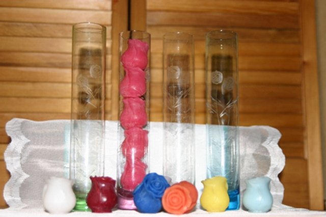 Rosebud tarts / melts w/ free etched glass rose vase