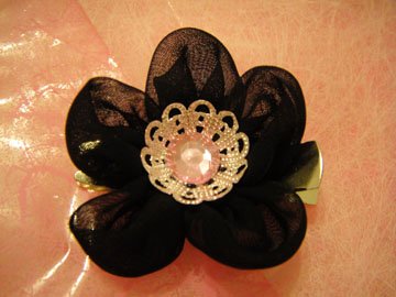 Black Chiffon cherry blossom