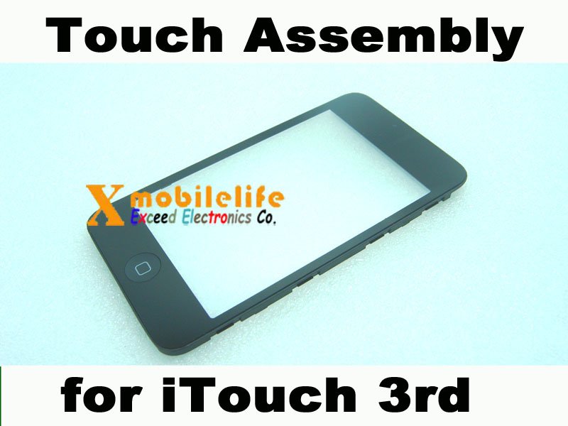 Touch Digitizer Screen Plastic Bezel Frame Home Button Key Flex for iPod Touch 3rd Gen 32GB 64GB