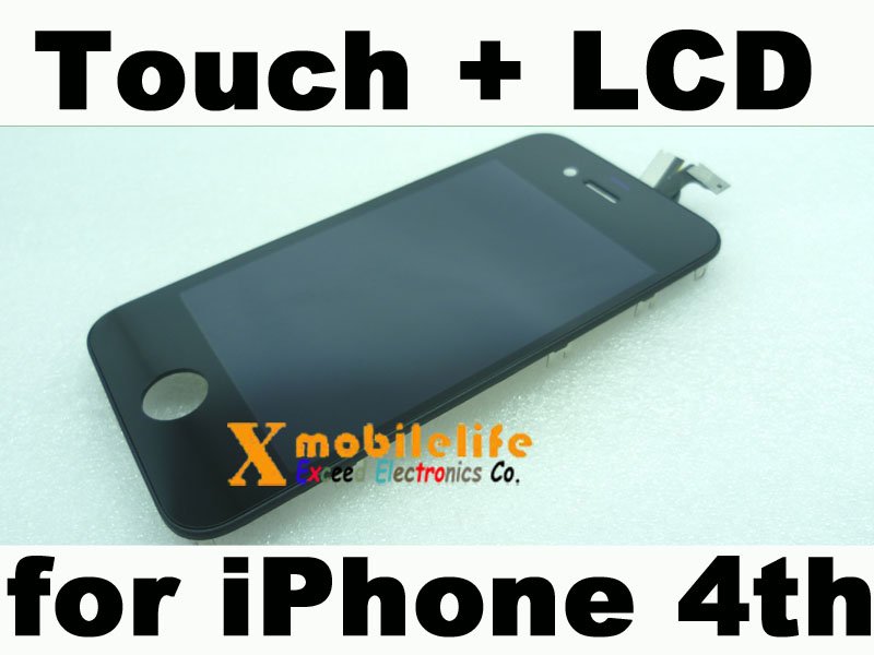 Black Touch Digitizer Glass Screen LCD Display Assembly for iPhone 4th Gen 16GB 32GB