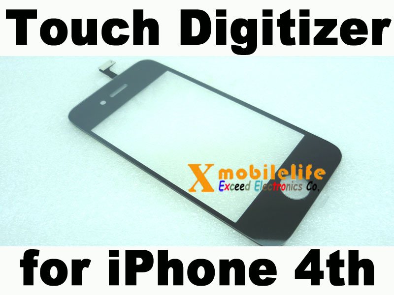 Black Touch Digitizer Glass Screen Faceplate for iPhone 4th Gen 4G 16GB 32GB