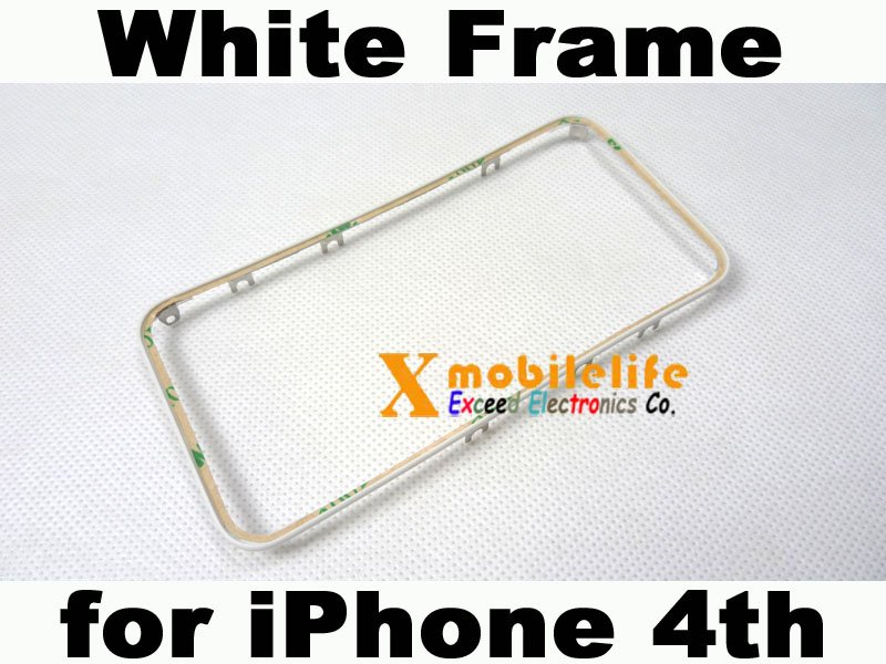 White Plastic Middle Touch Digitizer Screen Frame Bezel Adhesive for iPhone 4th Gen 16GB 32GB