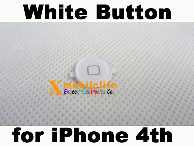 White Home Button Key for iPhone 4th Gen 4G 16GB 32GB