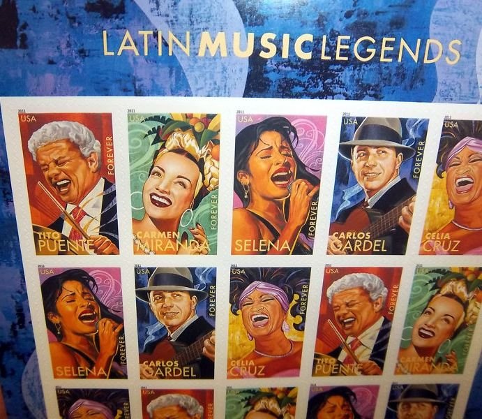 US stamps Mint Pane of 20(forever stamp) Latin Music Legends