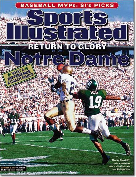 SPORTS ILLUSTRATED "Return to Glory-Notre Dame"09/30/02