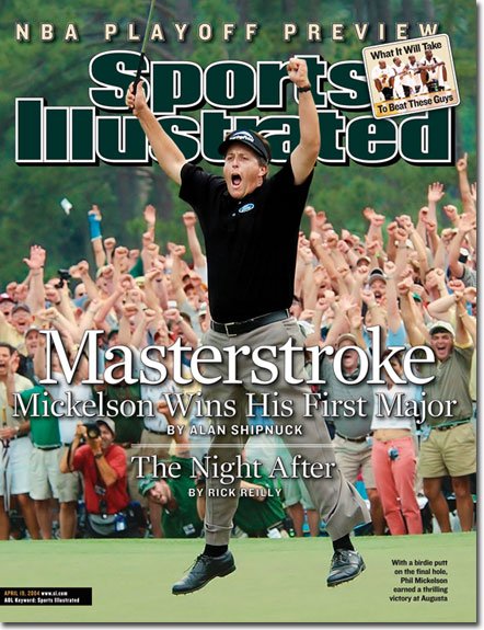 SPORTS ILLUSTRATED "Masterstroke-Mickelson Wins" 04/19/04