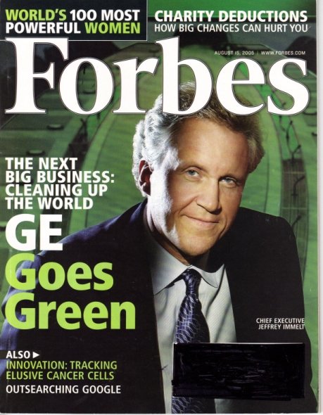 FORBES MAGAZINE 08/15/2005 GE Goes Green issue.