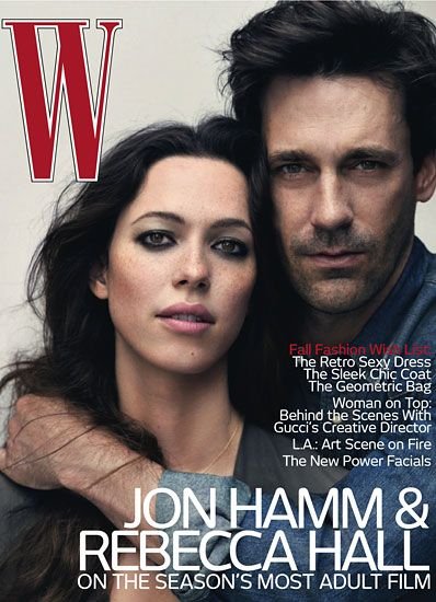 W Magazine-John Hamm & Rebecca Hall Cover 08/2010