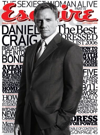 Esquire Magazine-Daniel Craig Cover 09/2006