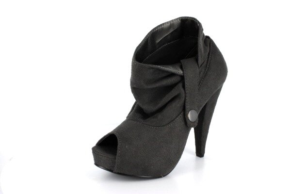 WILD DIVA Peep-Toe Snap Tab Booties
