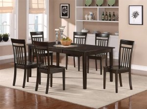 7-PC HUDSON Rectangular Dining Set Table & 6 Chairs Set- 42âX72â- in Cappuccino SKU: HS7-CAPP