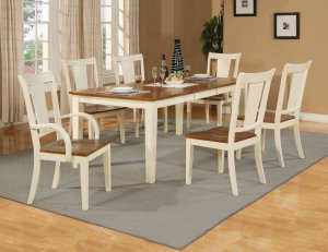 Canton dining table set-40"x78"with 18" extension leaf. Buttermilk& Cherry color. SKU: CA-T-ESP