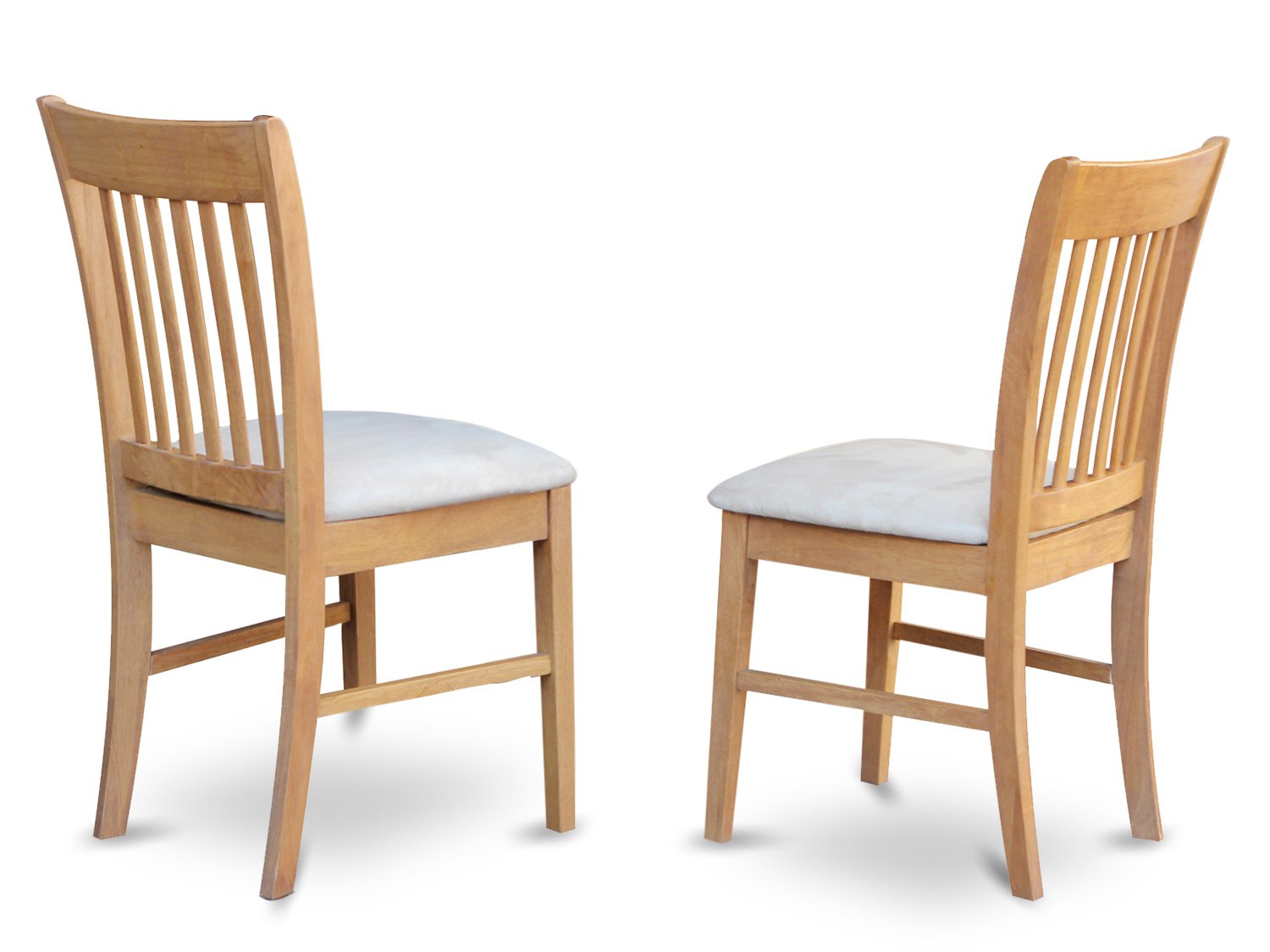 Set of 2 Norfolk dining room chairs in Oal finish.