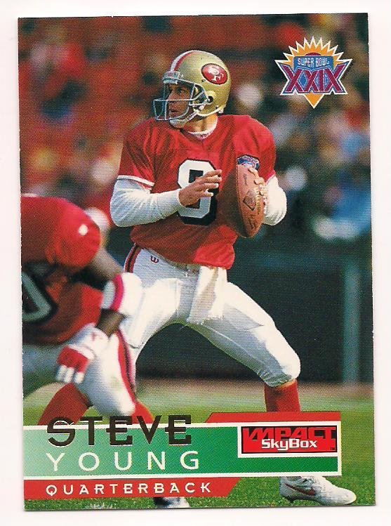 1995 Skybox Impaci Steve Young Superbowl XXIX