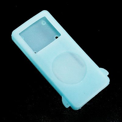 I-pod iPod Nano Glow in Dark Silicone Skin Case Blue Apple