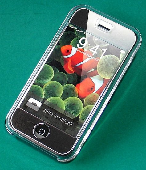 Iphone Hard Crystal Clear Case (Clear) + Belt Clip
