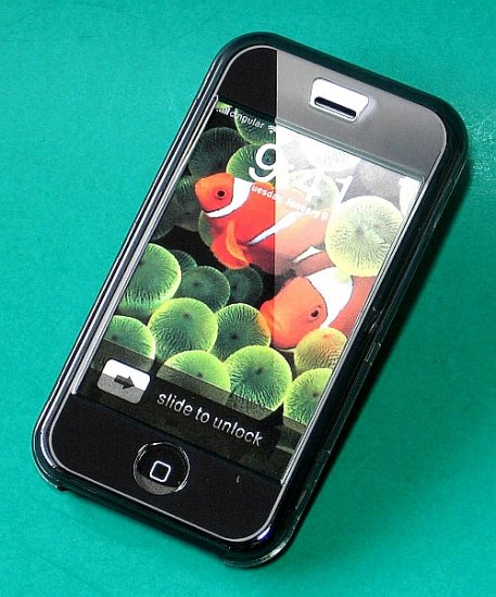 Iphone Hard Crystal Clear Case (Grey- Black) + Belt Clip