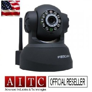 Foscam Indoor Wirelss IP Camera (FI8908W) -1XBlack (Tax+Free 48 hours USPS Priority Delivery)