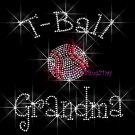 T-Ball Grandma - C Rhinestone Iron on Transfer Hot Fix Bling Sports - DIY
