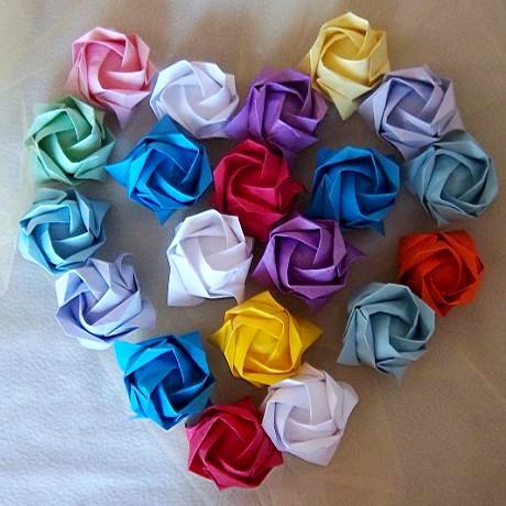 100 Origami Roses Wedding Party Decoration Flower Cafte Gift
