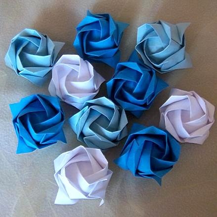 24 Origami Kawasaki Rose Handmade Flower Craft Gift