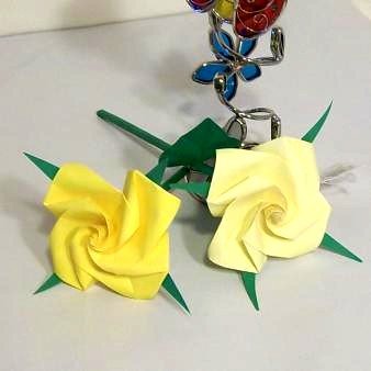 Handmade Origami Rose Paper Folded flower Craft Gift