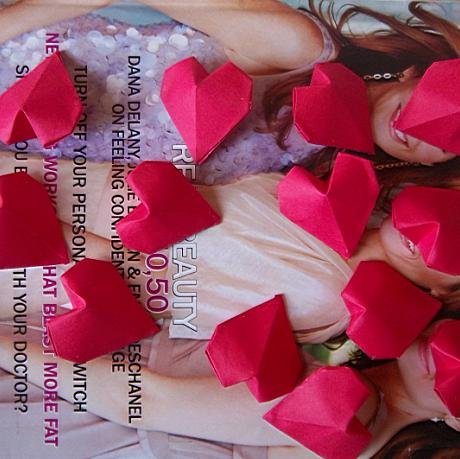 12 Origami 3D Heart Paper Folded Craft Gift