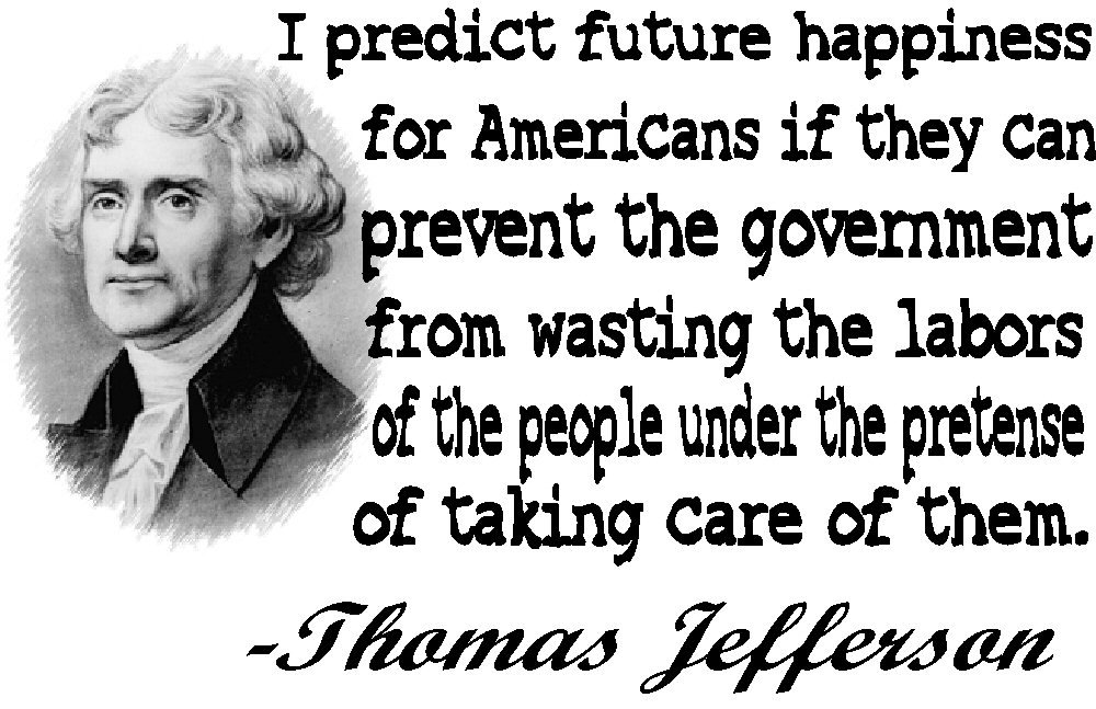 Thomas Jefferson future quote Tee! WHITE Tee Adult 2XL