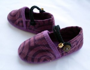 Funky colourful children's shoes for boys or girls. Purple. Baby toddler small size