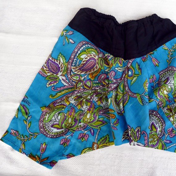 Funky toddler childrens clothing. 3 to 4 years up. Adjustable size. BLUE PANTS for boys and girls.