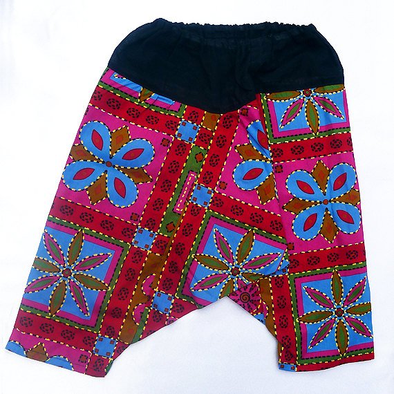Funky toddler children's clothing. 2 - 4+ yrs. Adjustable size. Reversible PANTS for boys and girls.