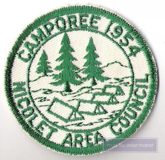 BSA BOY SCOUTS OF AMERICA 1954 NICOLET AREA COUNCIL CAMPOREE PATCH