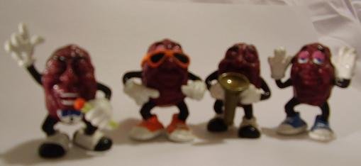 CALIFORNIA RAISINS HARDEES 1ST EDITION 1987 SET OF 4