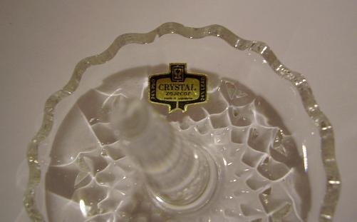 LEAD CRYSTAL ZAJECAR RING HOLDER YUGOSLAVIA