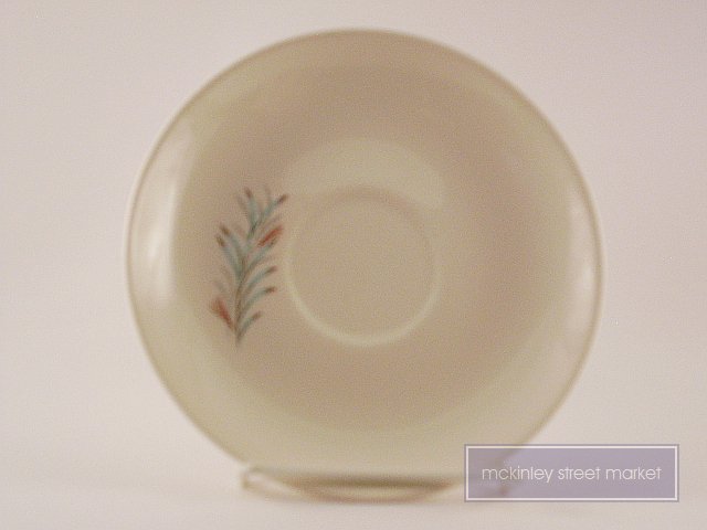 VINTAGE FORTUNE SAUCER OFF WHITE PINE NEEDLE PATTERN