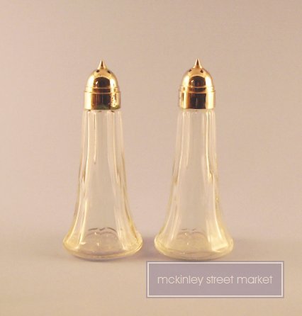 PAIR OF OLD SALT & PEPPER SHAKERS LIBBEY OF CANADA RESTAURANT?