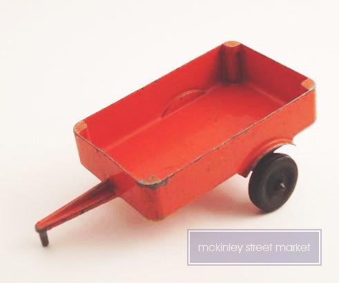VINTAGE RED ALUMINUM SLIK TOY TRAILER