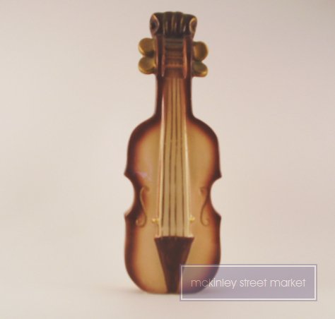 VINTAGE STANDUP BASS VIOLIN CELLO PLANTER VASE