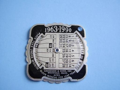 1963-1990 MINIATURE METAL CALENDAR ADVERTISING DELTA PRESS CHICAGO