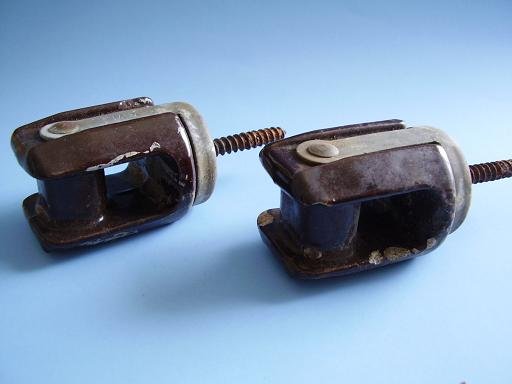 PAIR OF ANTIQUE UTILITY INSULATORS