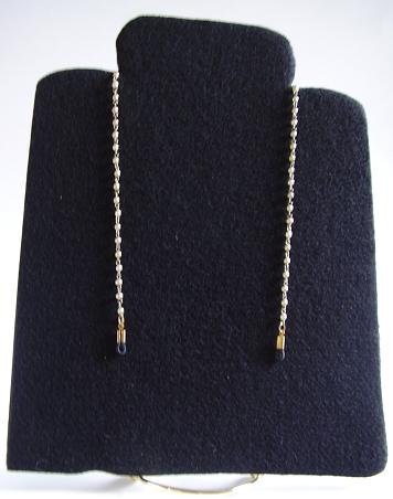 OLD PEARLIZED BEAD EYEGLASS STRAP GLASSES