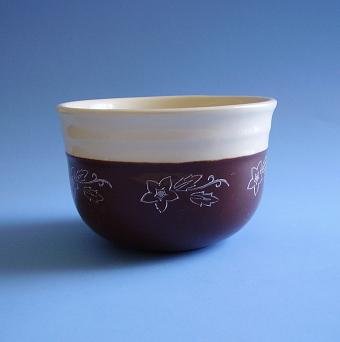 VINTAGE OXFORD STONEWARE BROWN BOWL 5"
