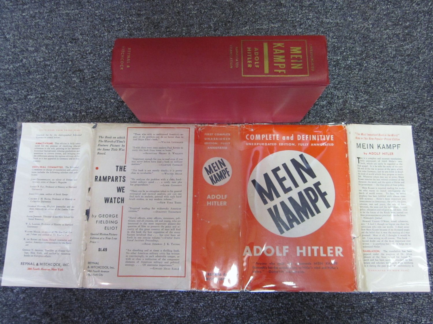 Mein Kampf Hitler WWll With Dust Jacket