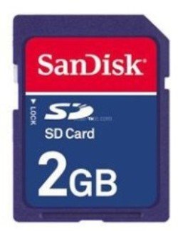 New 2GB Genuine SanDisk SD Card 2G (Blue)