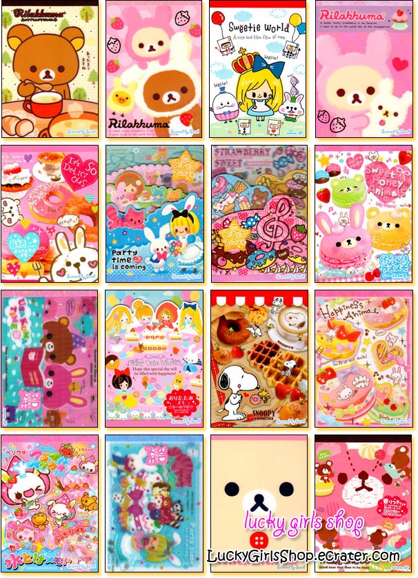Custom Order - 16 kawaii memo pads