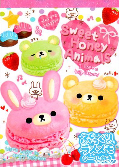 Crux Sweet Honey Animals Memo Pad kawaii
