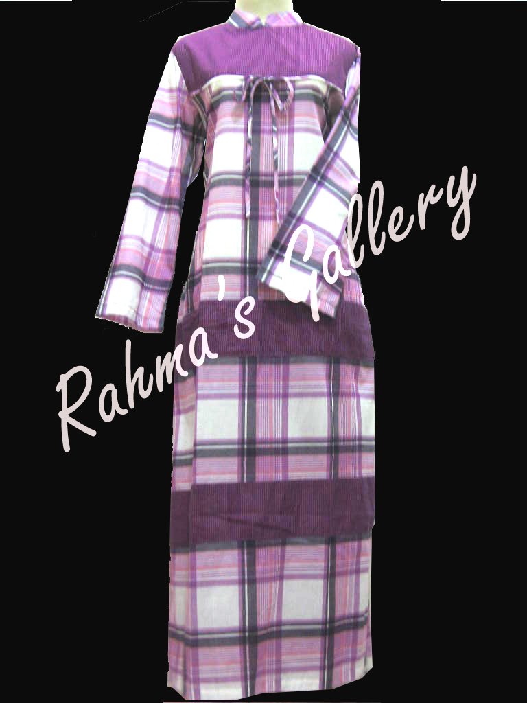 plaid purple abaya