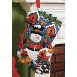 Snowman with Birds