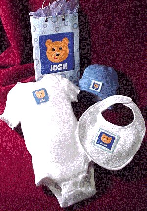 personalized baby boy clothing set with brown bear
