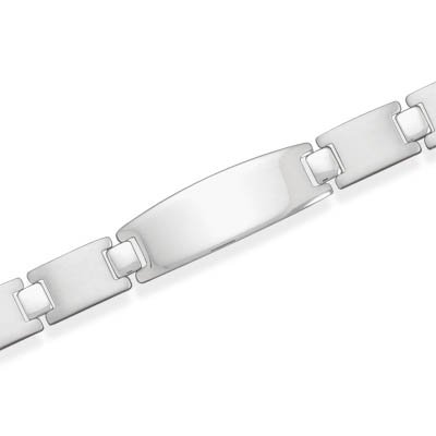 Stainless Steel Link with Polished ID Plate